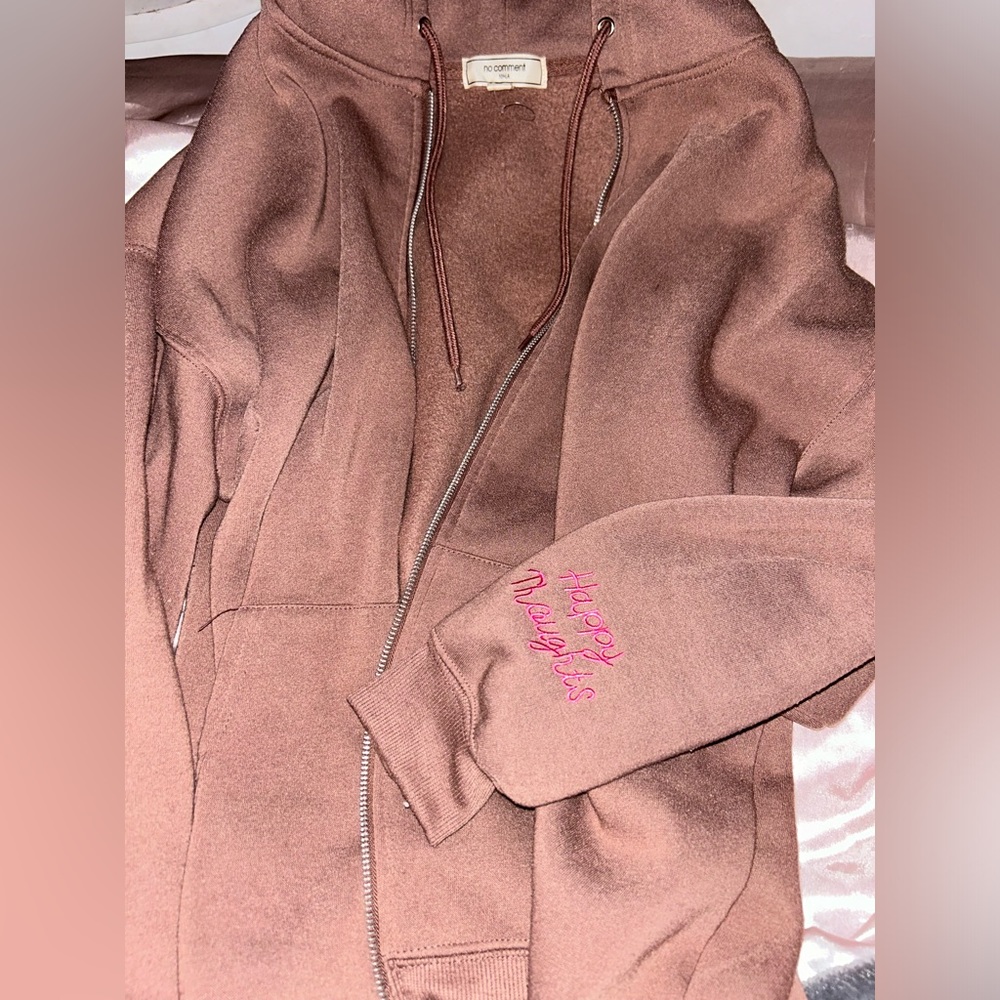 brown hoodie